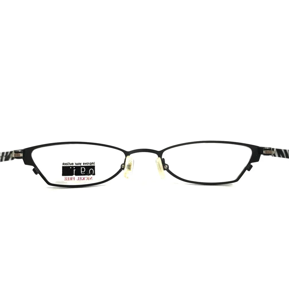 ogi Petite Eyeglasses Frames 9019 COL. 10 Black White Cat Eye Full Rim 48-18-135